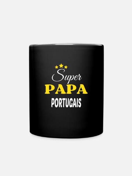 Super Papa PORTUGAIS ANNIVERSAIRE - Mug uni - noir