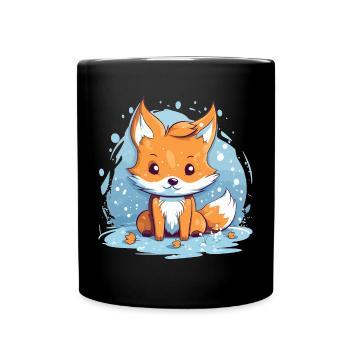 Fuchs - Tasse einfarbig - Schwarz - Vorne