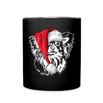 Santa Chihuahua Christmas Dogs Dog Wilsigns - Full Colour Mug - black - Front
