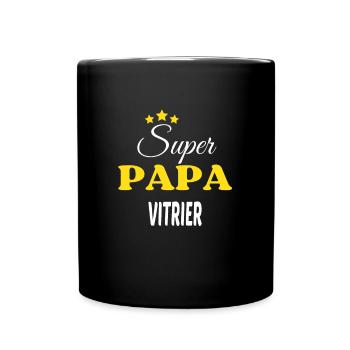 Super Papa VITRIER ANNIVERSAIRE - Mug uni - noir - Devant