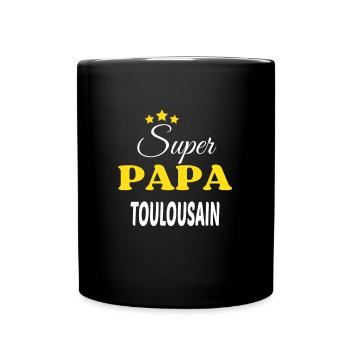 Super Papa TOULOUSAIN ANNIVERSAIRE - Mug uni - noir - Devant