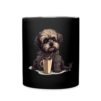 Bolonka Zwetna Puppy Dog fière maîtresse pour - Mug uni - noir - Devant