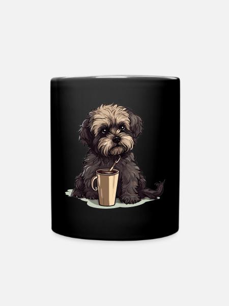 Bolonka Zwetna Welpen Hund stolze Frauchen für - Tasse einfarbig - Schwarz