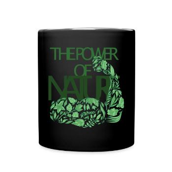 Power of Nature / Cooles Design - Tasse einfarbig - Schwarz - Vorne