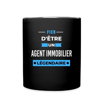 Fier d'être un légendaire AGENT IMMOBILIER HUMOUR - Mug uni - noir - Devant