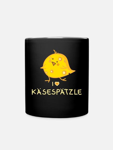 Ich liebe Spätzle - Tasse einfarbig - Schwarz