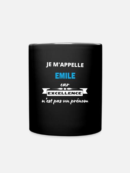 Je m'appelle excellence Emile - Mug uni - noir