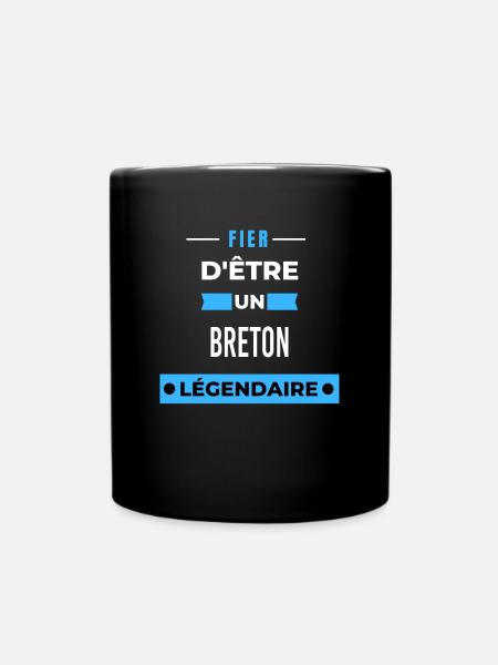 Fier d'être un légendaire BRETON HUMOUR - Mug uni - noir