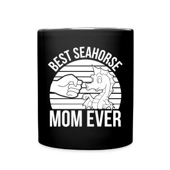 Seepferdchen | Meer Seepferd Tiere Fische Geschenk - Tasse einfarbig - Schwarz - Vorne