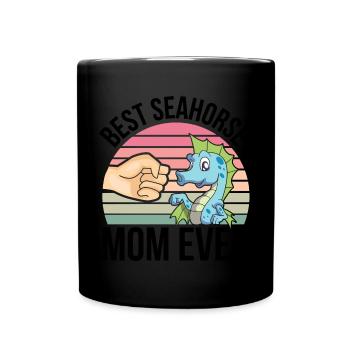 Seepferdchen | Meer Seepferd Tiere Fische Geschenk - Tasse einfarbig - Schwarz - Vorne