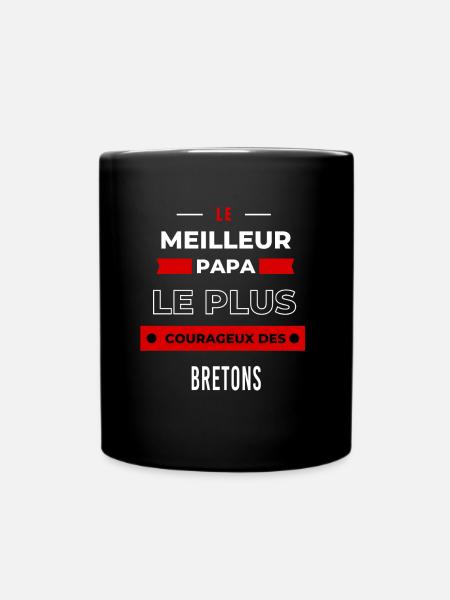 Le meilleur papa, le plus courageux des Bretons - Mug uni - noir