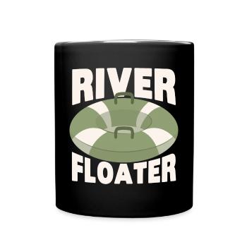 Rafting Wassersport - Tasse einfarbig - Schwarz - Vorne
