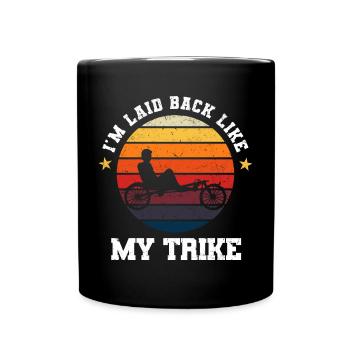 Velomobil | Recumbent Trike Triker Sport Geschenk - Tasse einfarbig - Schwarz - Vorne