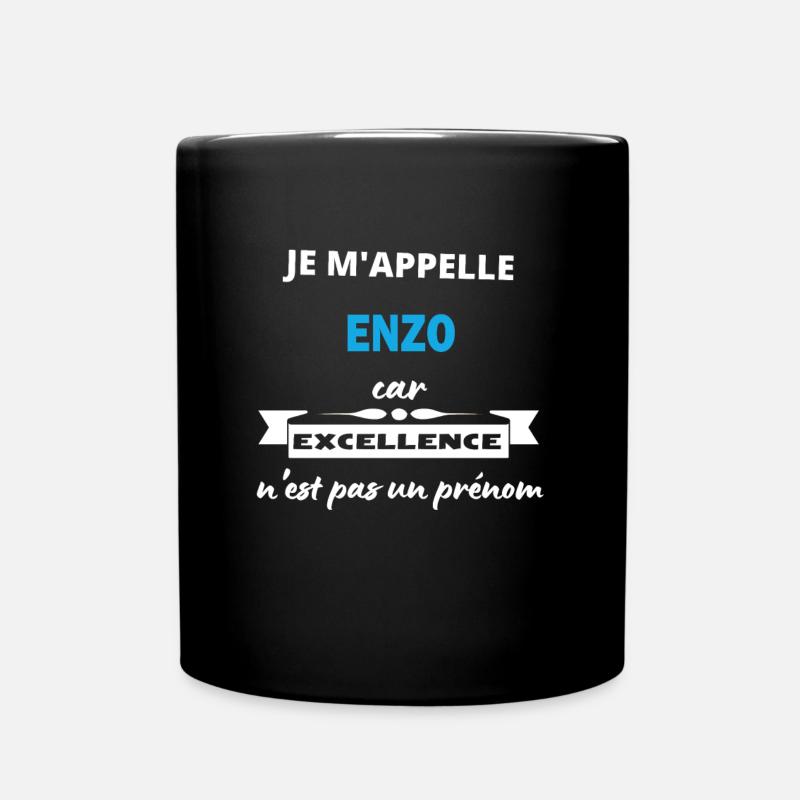 Je m'appelle excellence Enzo - Mug uni - noir