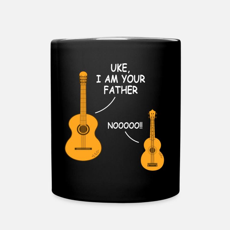 Uke I Am Your Father Ukulele Guitar - Full Colour Mug - black
