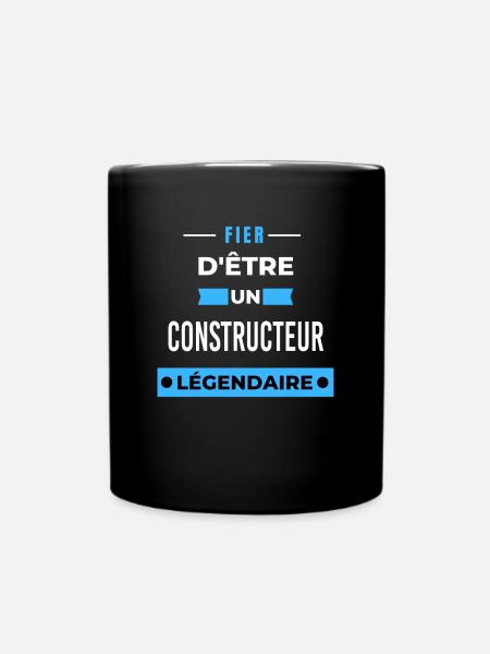 Fier d'être un légendaire CONSTRUCTEUR HUMOUR - Mug uni - noir