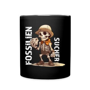 Fossil Hunter Skeletal Adventure - Full Colour Mug - black - Front