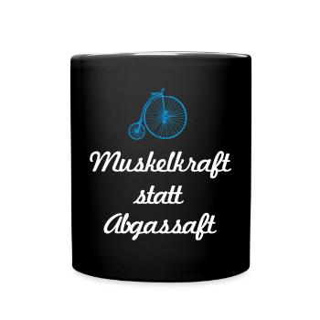 Rad Retro Vintage Fahrrad Radfahrer Fan Klima - Tasse einfarbig - Schwarz - Vorne