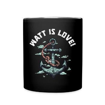Watt is Love. Ready for the next mudflat hike - Full Colour Mug - black - Front