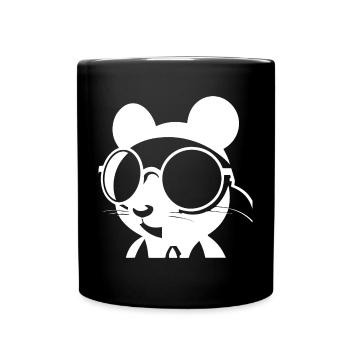 Funny Pet Rat with Sunglasses Fancy Rats - Full Colour Mug - black - Front