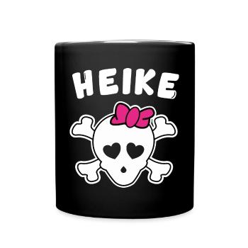 Piratin Heike Design für Mädchen und Frauen - Tasse einfarbig - Schwarz - Vorne