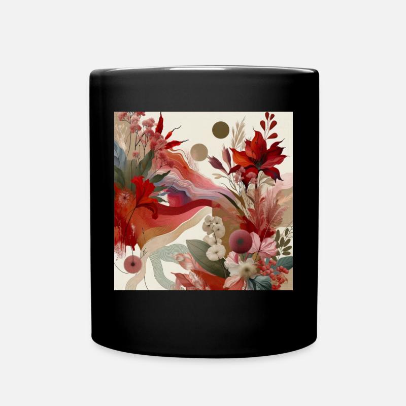 Farbenfrohe Herbstharmonie - Tasse einfarbig - Schwarz