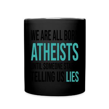 Atheismus Wissenschaft - Tasse einfarbig - Schwarz - Vorne