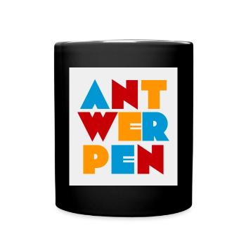 Antwerp, Belgium - Full Colour Mug - black - Front