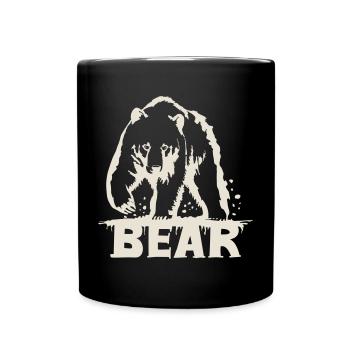 Bären-Pawing [Weiß] - Tasse einfarbig - Schwarz - Vorne