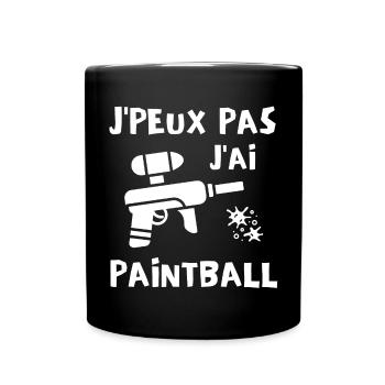 paintball, fan de paintball - Mug uni - noir - Devant