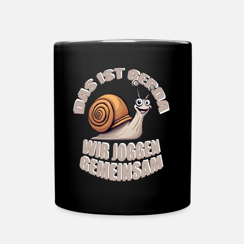 Das ist Gerda, wir joggen zusammen. - Tasse einfarbig - Schwarz