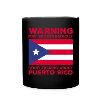 Puerto Rico | Puerto Ricaner Flagge Geschenkideen - Tasse einfarbig - Schwarz - Vorne
