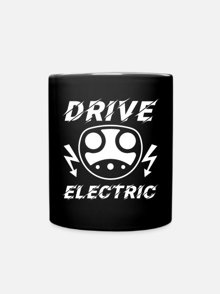 Drive Electric Supercharge - Elektro Auto Fans - Tasse einfarbig - Schwarz