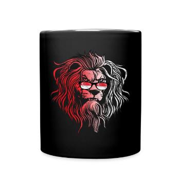 Singapur - Tasse einfarbig - Schwarz - Vorne