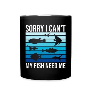 Drôle d’amateur d’aquarium disant citation du propriétaire de l’aquarium - Mug uni - noir - Devant
