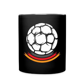 Handball Head Germany Team Symbol Logo EM icon - Full Colour Mug - black - Front