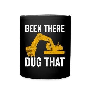 Excavator Driver Construction Worker Excavator - Full Colour Mug - black - Front
