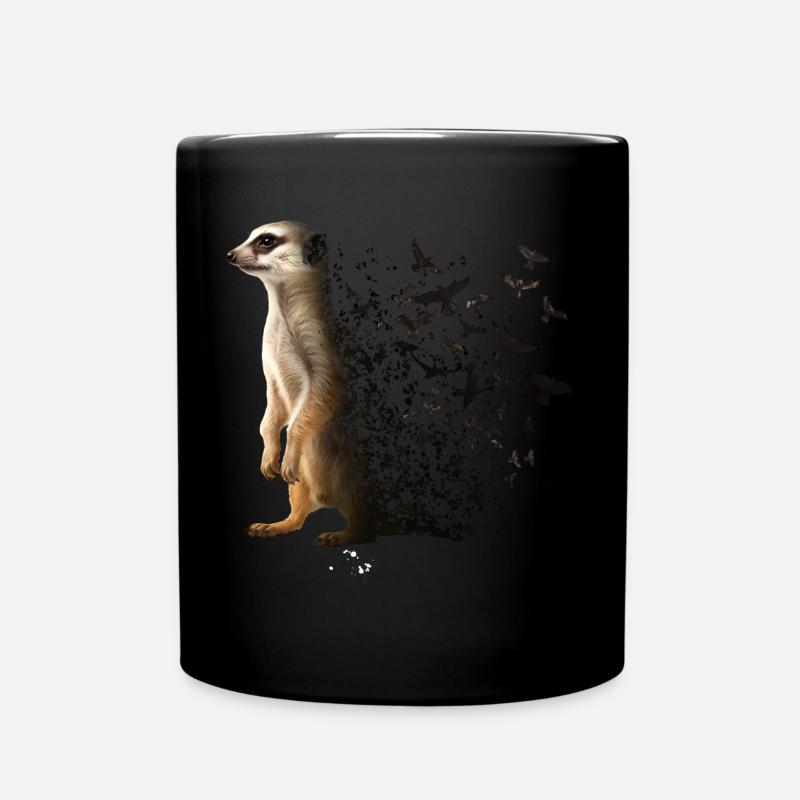 Erdmännchen - Tasse einfarbig - Schwarz