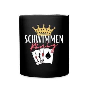 Roi de la natation - Mug uni - noir - Devant