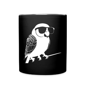 Lustiger Vogel mit Sonnenbrille Cool Bourke's Parak - Tasse einfarbig - Schwarz - Vorne