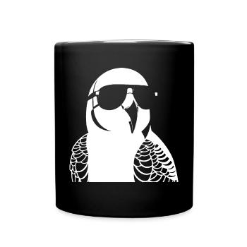 Lustiger Vogel mit Sonnenbrille Cool Bourke's Parak - Tasse einfarbig - Schwarz - Vorne