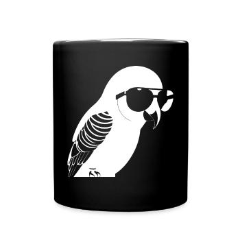 Funny Bird Wearing Sunglasses Cool Bourke's Parak - Full Colour Mug - black - Front