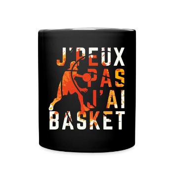 I can't I have Basketball - Full Colour Mug - black - Front