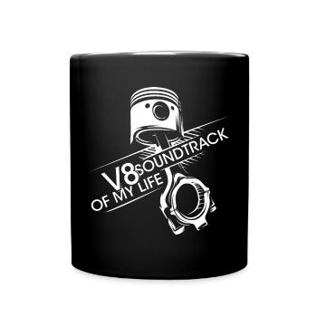 V8 Piston Soundtrack Engine Musclecar Big Block - Full Colour Mug - black - Front