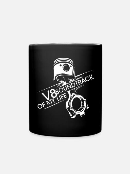 V8 Piston Bande Sonore Moteur Musclecar Big Block - Mug uni - noir