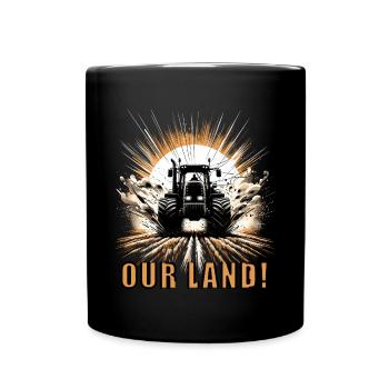 Demonstrationen von Traktorbauern und Bauernproteste - Tasse einfarbig - Schwarz - Vorne