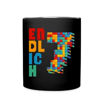 Finally 7 building blocks - Full Colour Mug - black - Front