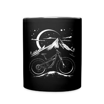 Mountainbike - Tasse einfarbig - Schwarz - Vorne