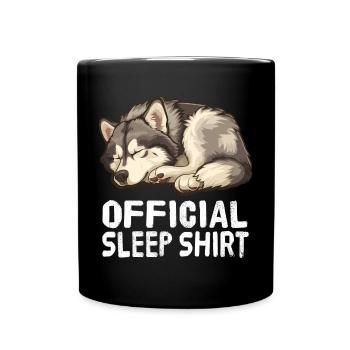 Official Moose Dog Sleep Shirt - Full Colour Mug - black - Front