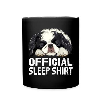 Offizielles japanisches Schlafshirt mit japanische - Tasse einfarbig - Schwarz - Vorne